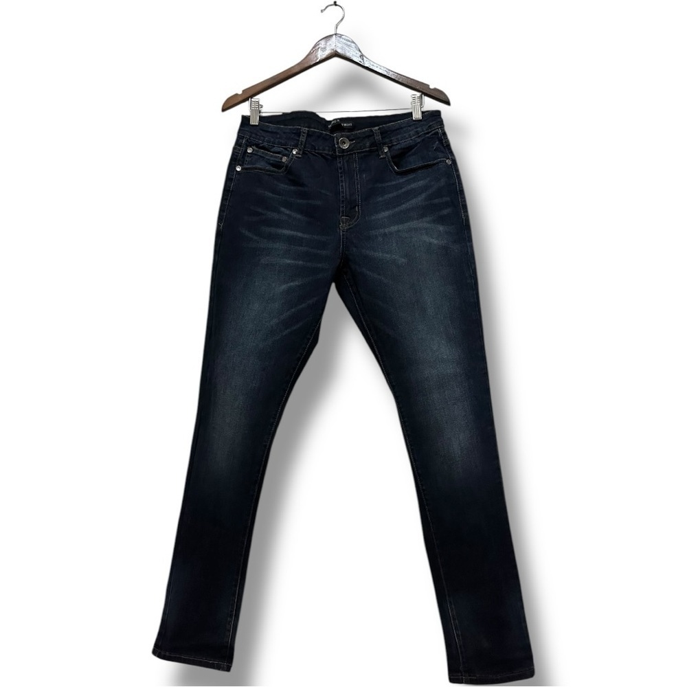 092 Traffic Jeans Wear | NWOT Men’s Dark Wash & Embroidered Back Pockets (Sz 36)